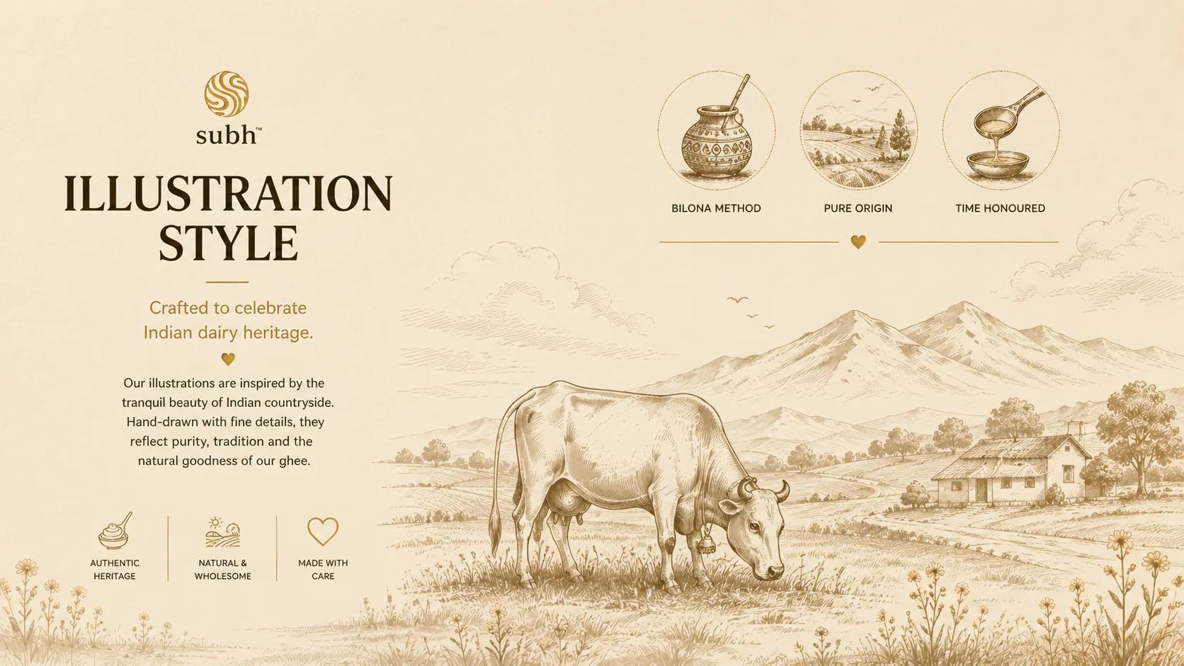 Subh Ghee — Packaging Design packaging & visual design mockup 9 by Raghav Chopra